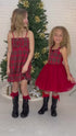 Remi Plaid Dress – Red Holiday Bow Dress 12M-14